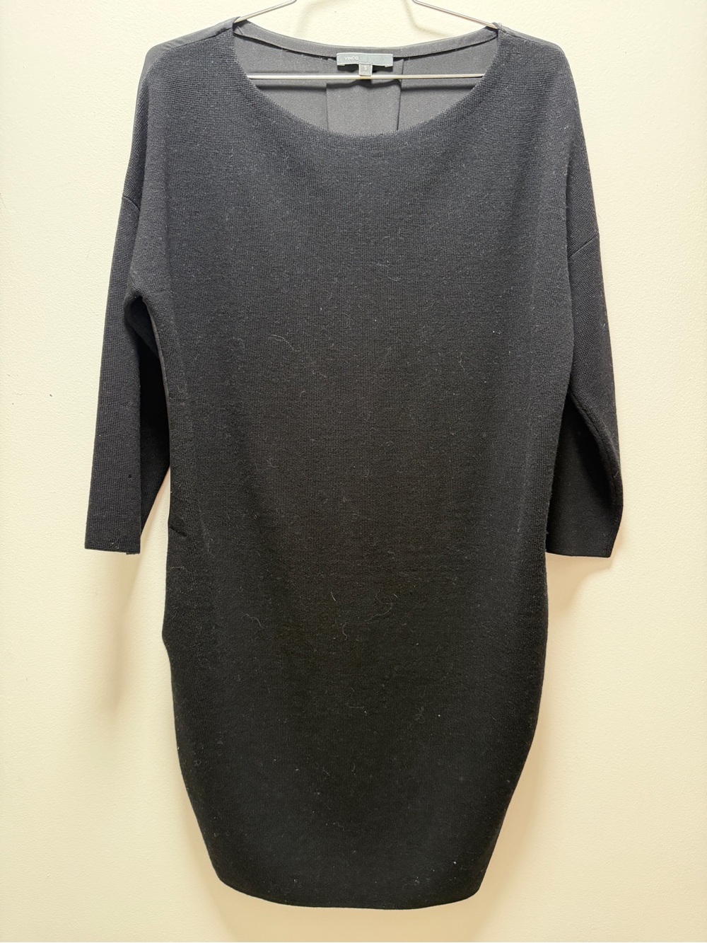 Vince Black Knit Shift Dress